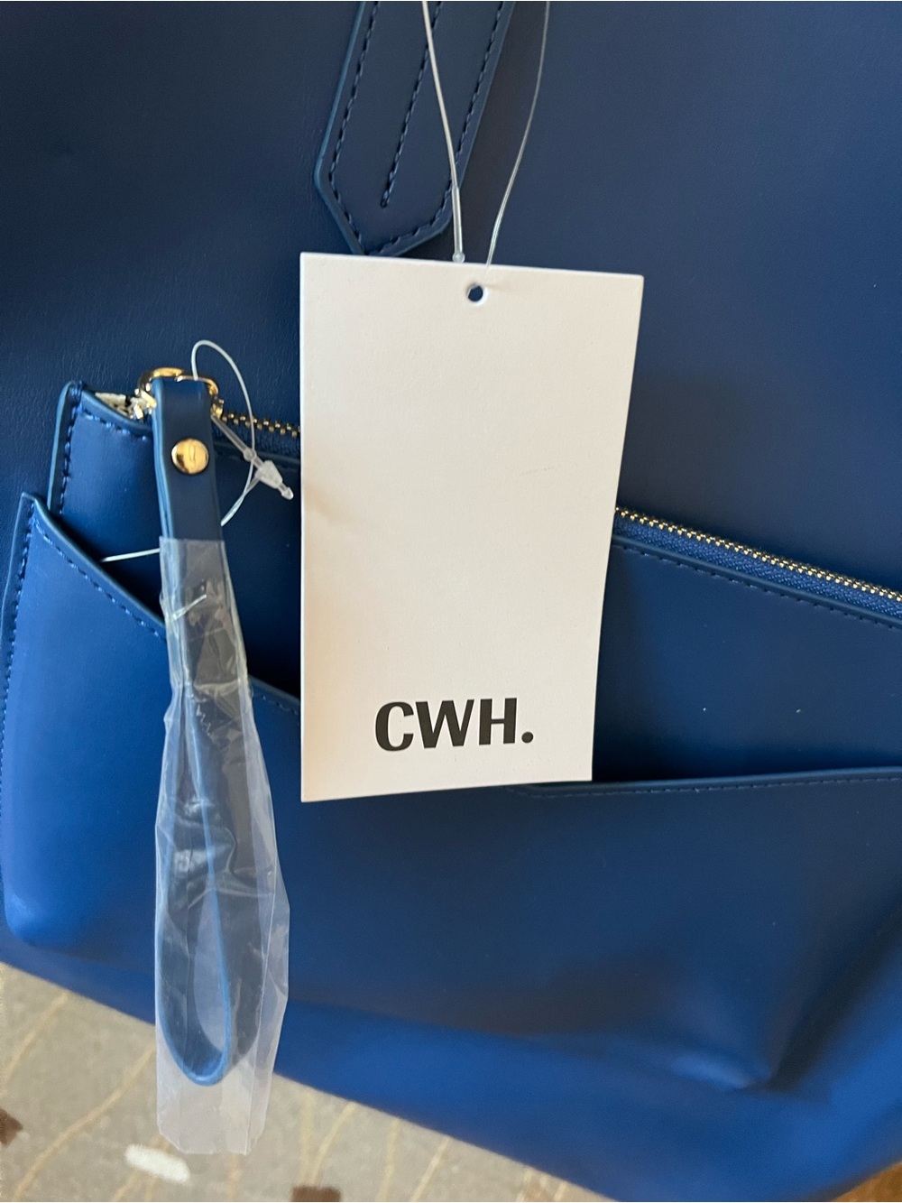 CWH Blue Women's Tote Bag - Spacious Everyday Shoulder Bag - Picture 3 of 14